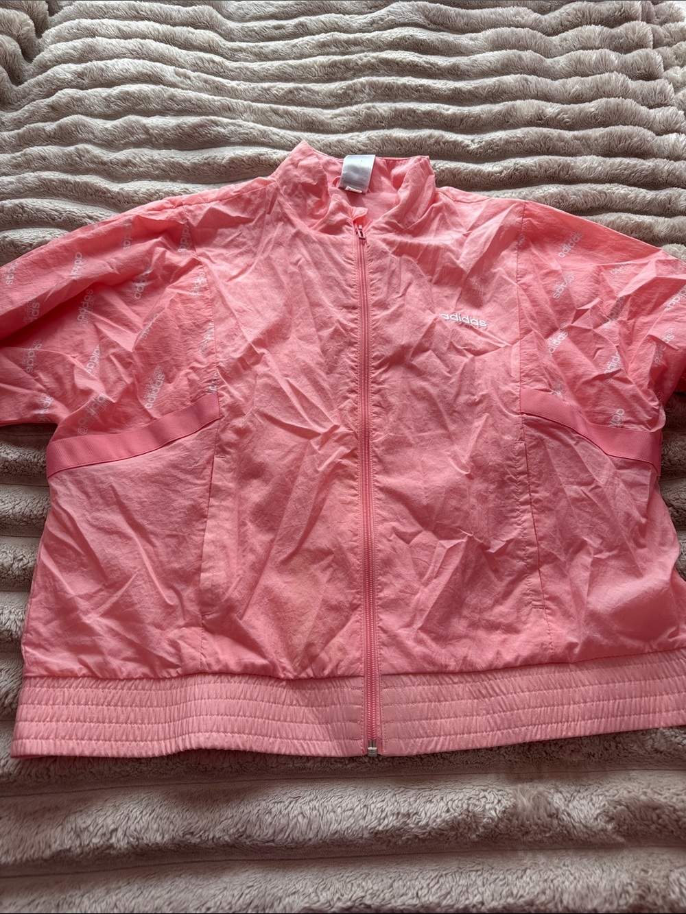 adidas Women’s Pink Lightweight Rain Jacket